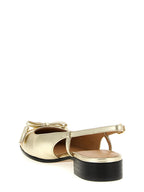 Valentino Garavani Gold Leather Ballet Flats