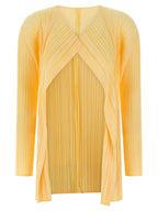 PLEATS PLEASE ISSEY MIYAKE Bicolor Polyester Cardigan