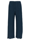 PLEATS PLEASE ISSEY MIYAKE Blue Polyester Casual Pants