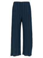 PLEATS PLEASE ISSEY MIYAKE Blue Polyester Casual Pants