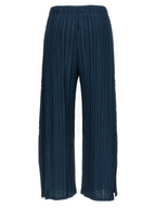 PLEATS PLEASE ISSEY MIYAKE Blue Polyester Casual Pants
