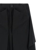 Issey Miyake Black Wool Casual Pants
