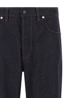 Stone Island Blue Cotton Straight-Leg Jeans