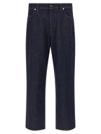 Stone Island Blue Cotton Straight-Leg Jeans