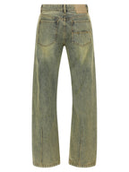 Entire Studios Bicolor Cotton Straight-Leg Jeans