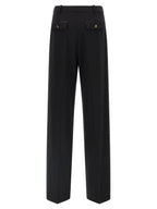 Elisabetta Franchi Black Polyester Casual Pants