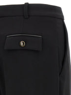 Elisabetta Franchi Black Polyester Casual Pants