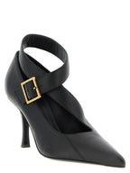 Khaite Black Lamb Leather High Heel Pumps