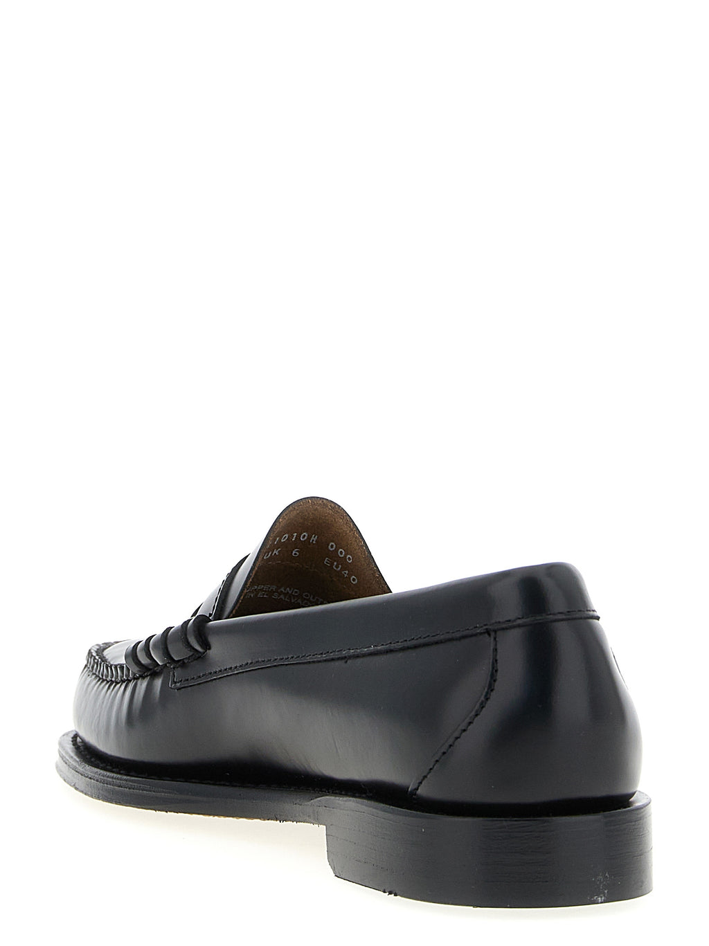 G.H. BASS Black Cowhide Slip-On Loafers