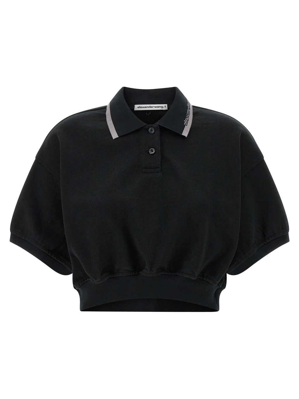 T BY ALEXANDER WANG Black Cotton Polo Shirt