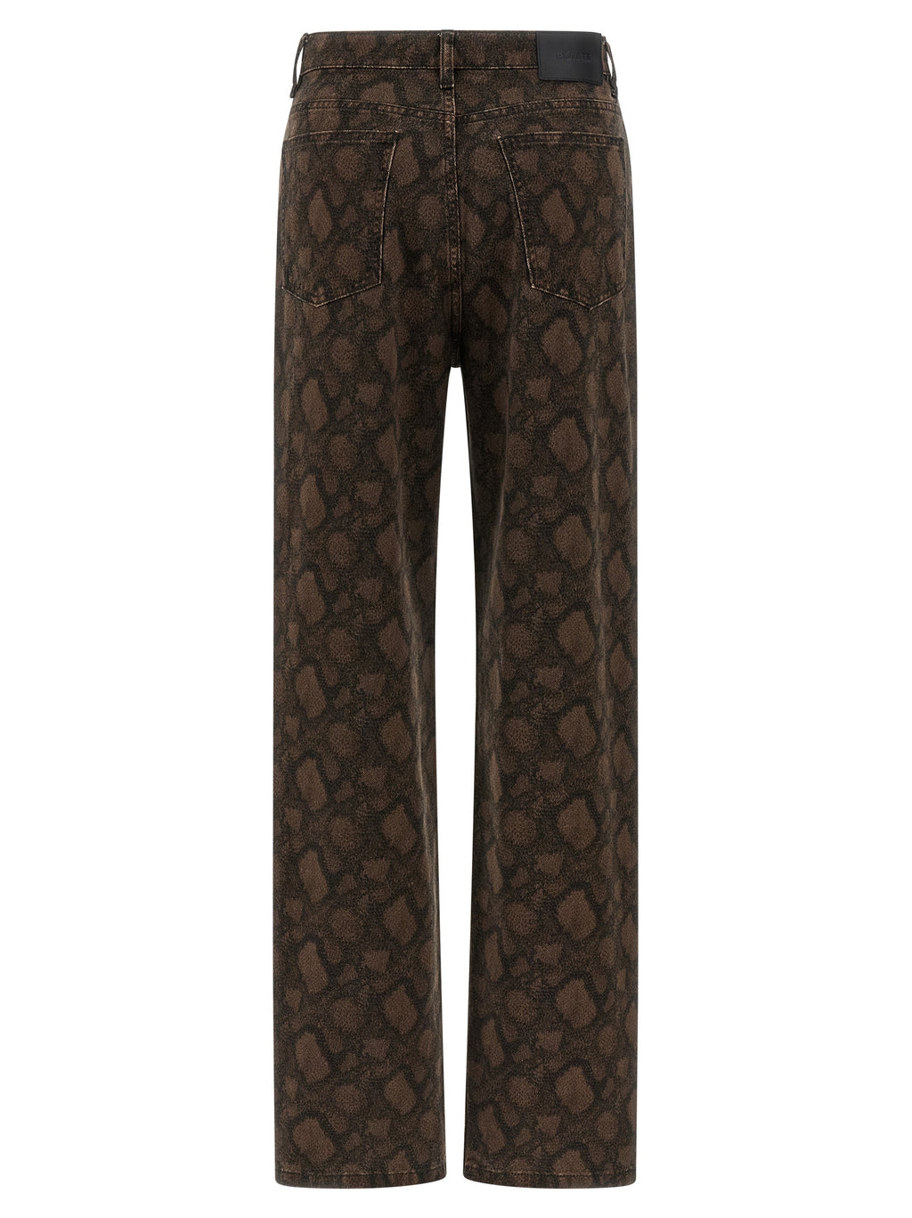ROTATE BIRGER CHRISTENSEN Brown Cotton Straight-Leg Jeans