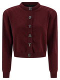 ROTATE BIRGER CHRISTENSEN Bordeaux Cotton Cardigan