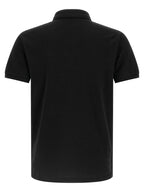 Polo shirt in black cotton