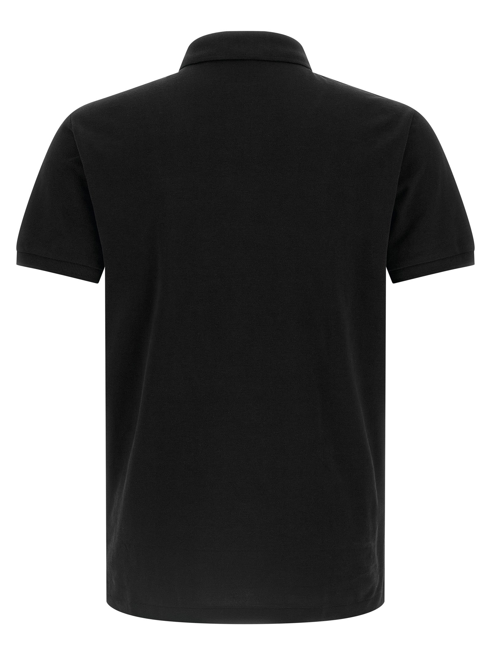 Polo shirt in black cotton