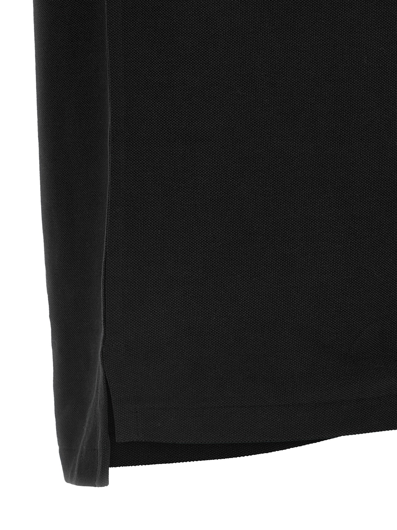 Polo shirt in black cotton