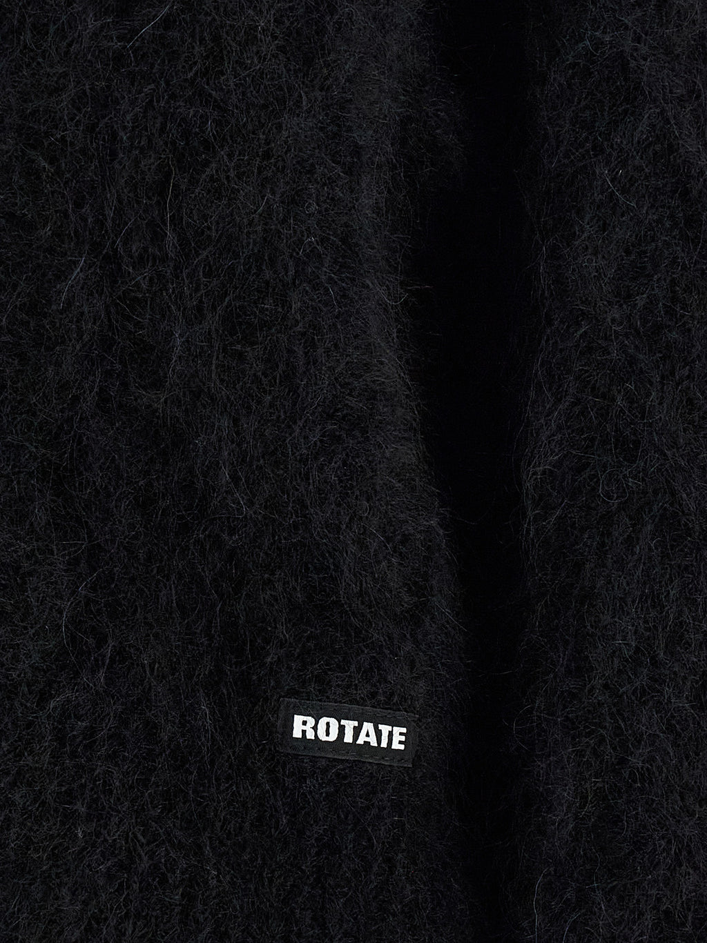 ROTATE BIRGER CHRISTENSEN Black Alpaca Leather Cardigan