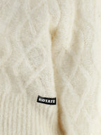 ROTATE BIRGER CHRISTENSEN White Alpaca Leather Cardigan