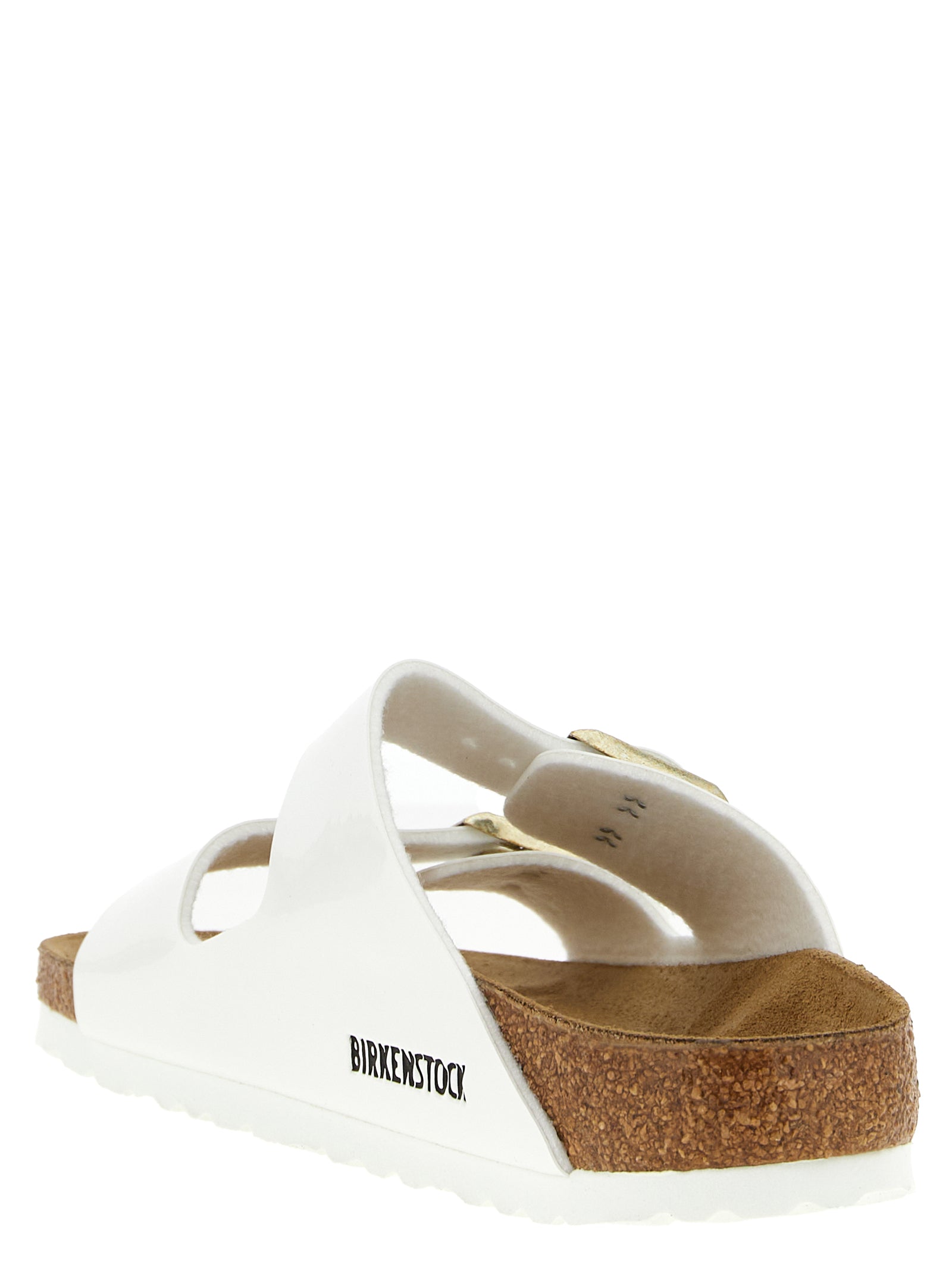 White Artificial Leather Slides