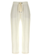 Brunello Cucinelli White Cotton Joggers (Workout Pants)