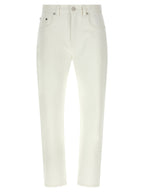 Victoria Beckham White Cotton High-Waisted Jean