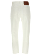 Victoria Beckham White Cotton High-Waisted Jean