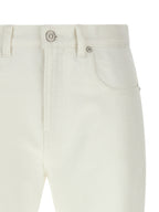 Victoria Beckham White Cotton High-Waisted Jean