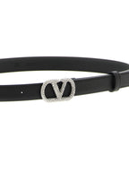 Valentino Garavani Black Calfskin Regular Belt