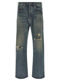 PURPLE Blue Cotton Jeans Denim