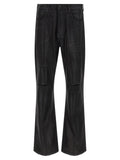 PURPLE Black Cotton Flared Jeans