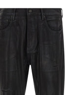 PURPLE Black Cotton Flared Jeans