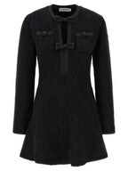 Self-Portrait Black Cotton Short Dress