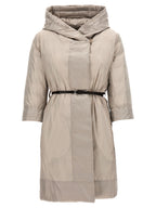 Max Mara White Polyamide Full-Length Jacket