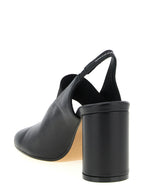 MM6 Maison Margiela Black Lamb Leather Mid Heel Pumps