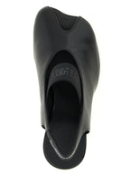 MM6 Maison Margiela Black Lamb Leather Mid Heel Pumps