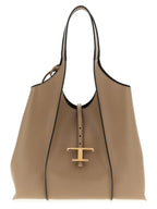 Beige Calfskin Tote Bag