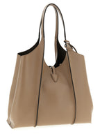Beige Calfskin Tote Bag