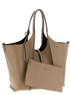 Beige Calfskin Tote Bag