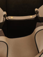 Beige Calfskin Tote Bag