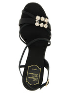 Roger Vivier Black Viscose Stiletto Heel Sandals