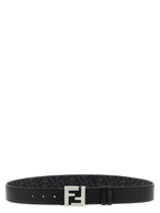 Fendi Black Calfskin Regular Belt