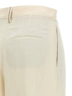 Brunello Cucinelli White Viscose Casual Pants