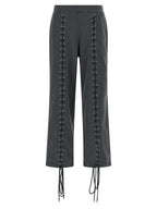 ROTATE BIRGER CHRISTENSEN Gray Cotton Casual Pants
