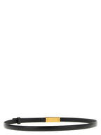 Khaite Black Calfskin Thin Belt