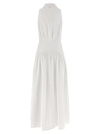 Staud White Cotton Midi Dress