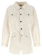 Haikure White Cotton Rompers