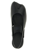MM6 Maison Margiela Black Lamb Leather Flat Sandals