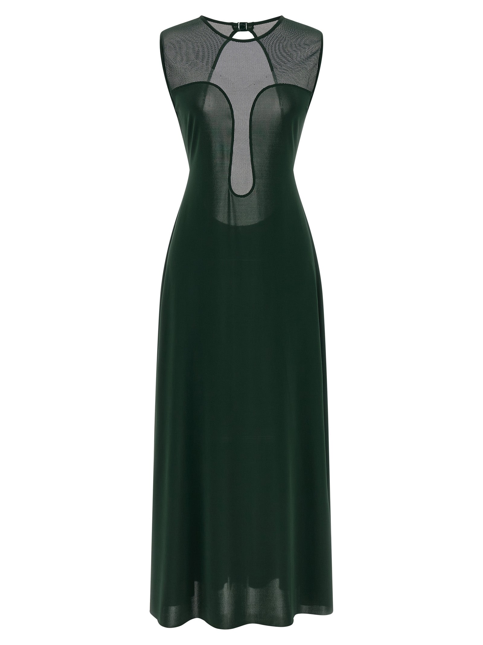Bicolor Polyamide Long Dress