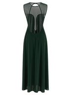 Bicolor Polyamide Long Dress