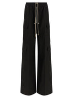 Rick Owens Black Cotton Cargo Pants