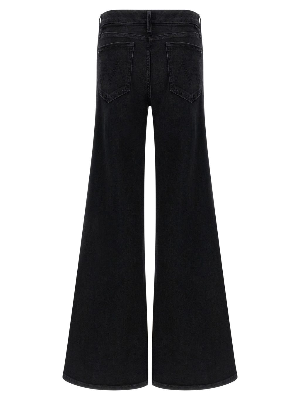 Black Cotton Flared Jeans